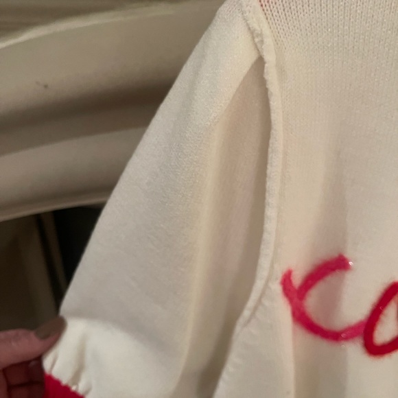 Altar’d State XOXO sweater.  Short puffy sleeves, Size M, very cute! - Picture 4 of 5